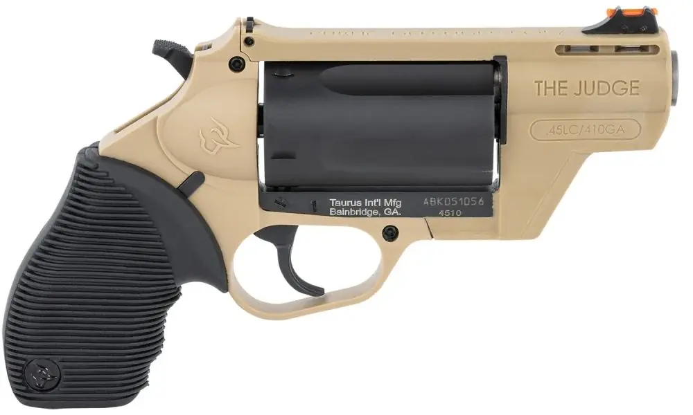 Limited Stock - Taurus Judge Public Defender .45 Colt/.410 Flat Dark Earth Revolver