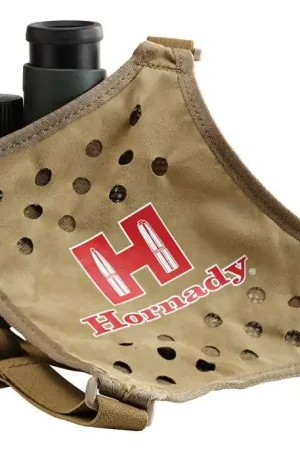 Premium - Hornady Binocular Harness Elastic Straps Tan/Red Logo