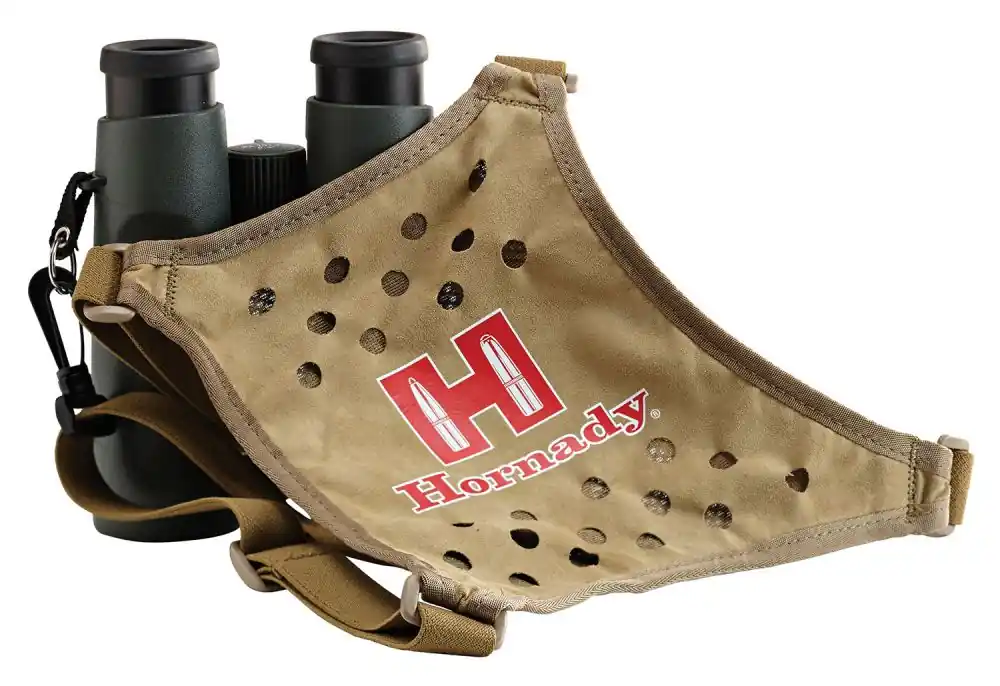 Premium - Hornady Binocular Harness Elastic Straps Tan/Red Logo