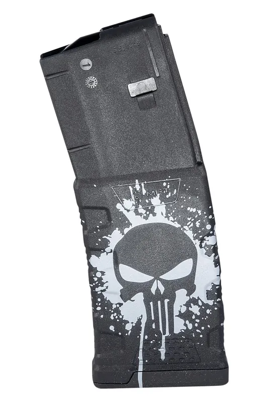 Just Added - Mission First Tactical Extreme Duty 223 Remington / 5.56 NATO 30rd AR-15 Polymer Detachable Magazine White Skull