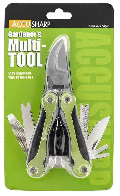 Selling Fast | AccuSharp AccuSharp Gardener's Multi-Tool Black/Green Folding Plain