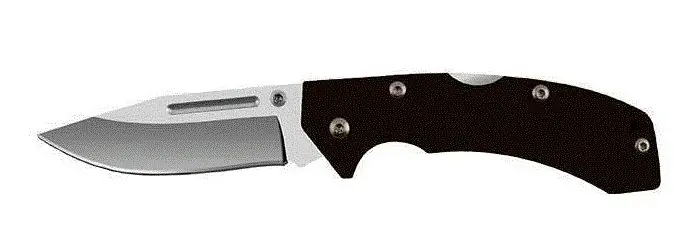 AccuSharp Lockback 3" Folding Plain Stainless Steel Blade Black Handle - This Week Only