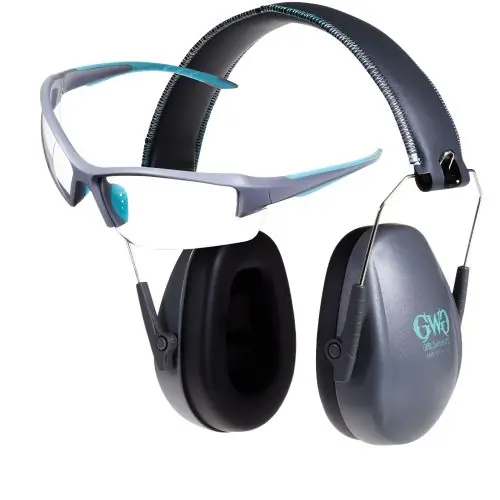 Allen Company Girls With Guns Safety Glasses and Earmuff Combo Anti-Scratch Clear Lens Gray Frame - Only a Few Left