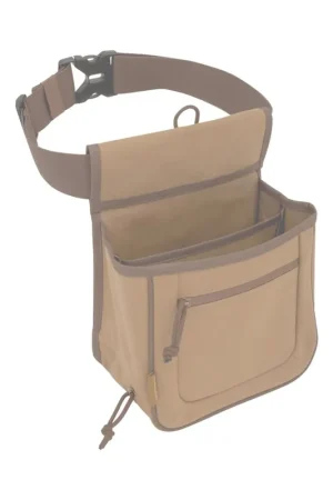 Allen Company Rival Double Compartment Shell Bag Tan Canvas - Top Seller