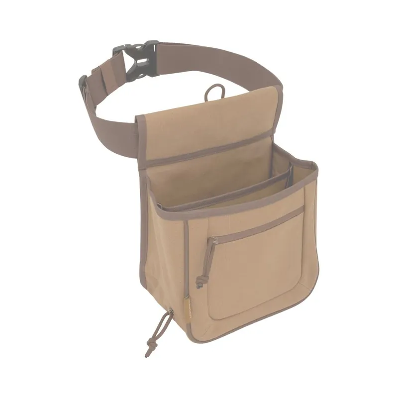 Allen Company Rival Double Compartment Shell Bag Tan Canvas - Top Seller
