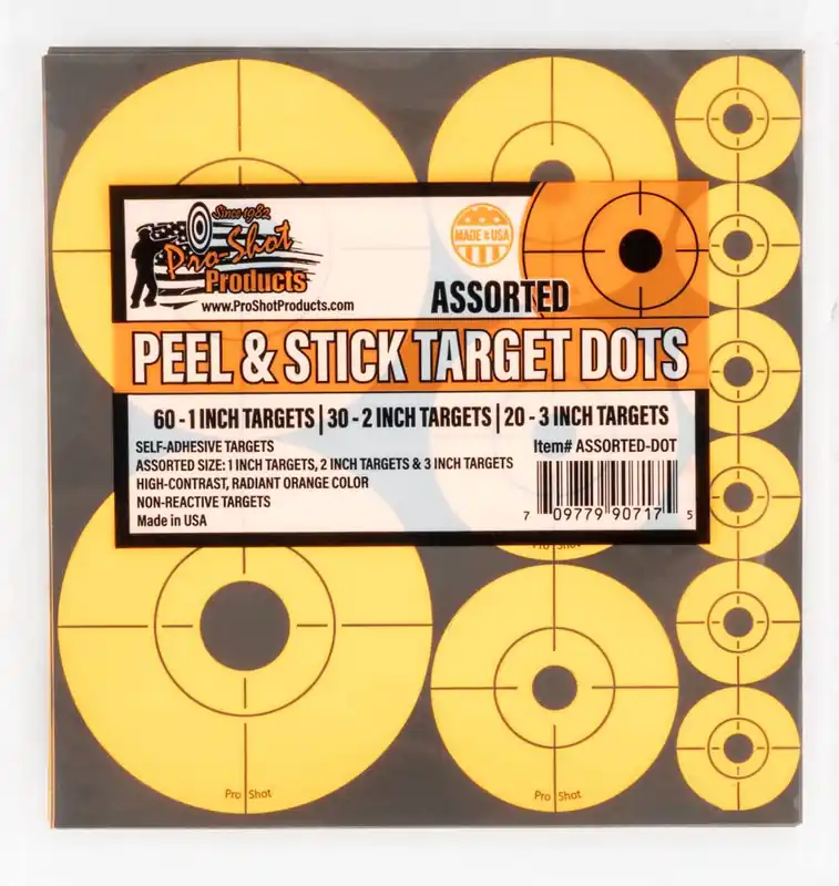 Pro-Shot Products Peel & Stick Target Dots Assorted Orange 10 Per Pack | Save Now