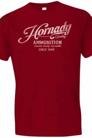 Sale Price | Hornady Gear Vintage Script Red Cotton Semi-Fitted XL