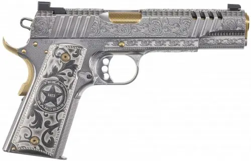 Auto-Ordnance 1911 Texas Ranger Special Edition .45 ACP Gold Plated PVD Pistol | Shop Now