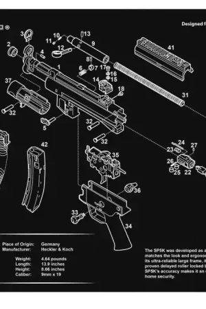 Ready to Ship | TekMat Original Cleaning Mat HK SP5K Parts Diagram 11x17