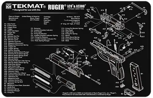 Buy Today | TekMat Ruger LC9 Cleaning Mat