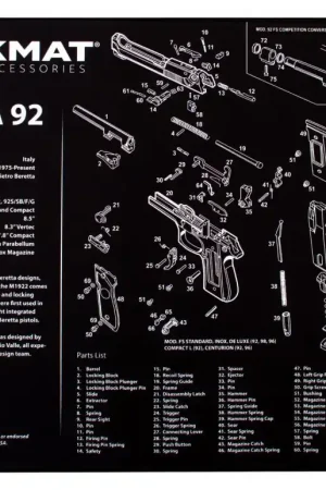 On Sale | TekMat Ultra Premium Cleaning Mat Beretta 92 Parts Diagram 15x20