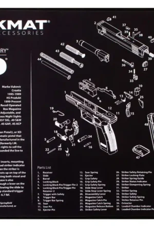 Price Cut - TekMat Ultra Premium Cleaning Mat XD Parts Diagram 15x20 in