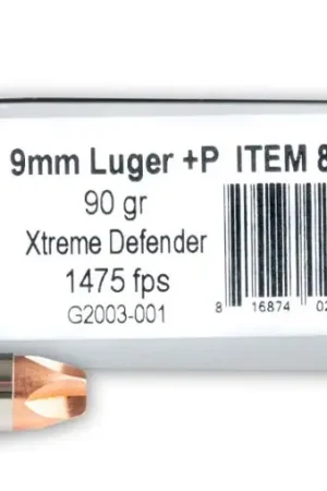 Customer Favorite - Underwood Xtreme Defender 9mm +P All Copper