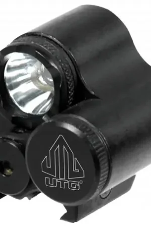 UTG LTELP28R 120-Lumen CREE LED and Red Laser Picatinny Light Black Anodized Aluminum - In Stock
