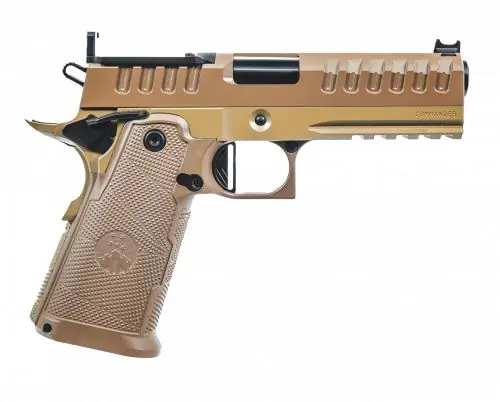 Flash Sale | Watchtower Firearms Apache Commander Double-Stack 9mm Flat Dark Earth PVD Pistol