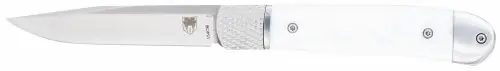 Top Quality | CobraTec Trapper Small 3.13in Plain White Abalone