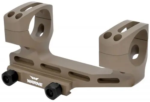 Warne Skeletonized Scope Mount/Ring Combo Extended 20 MOA MSR 30mm Dark Earth Aluminum - Premium