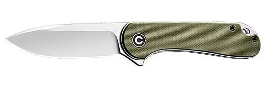 CIVIVI Elementum 2.96in Satin D2 Liner Lock Green G10 - Low Price