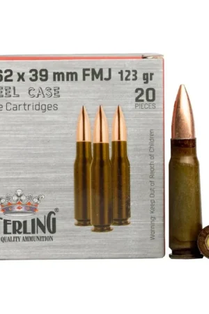 Big Sale - Sterling Ammunition 7.62x39mm 123 Grain Full Metal Jacket Steel Case