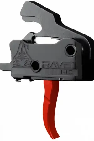 Rise Armament RAVE 140 Trigger with Anti-Walk Pins Red | Affordable