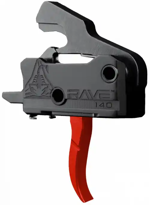 Rise Armament RAVE 140 Trigger with Anti-Walk Pins Red | Affordable