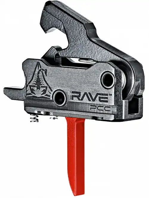 Rise Armament RAVE PCC Flat Trigger with Anti-Walk Single-Stage Black and Red - Great Deal