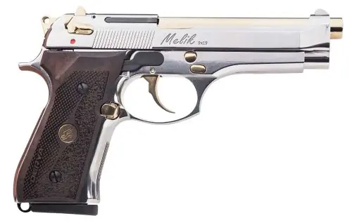 Buy Direct - Derya Firearms Melik Recoil-Delayed Locking Block 9mm Gold TiN Barrel Black Melonite Slide Pistol