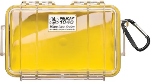 Clearance | Pelican Micro Case 1040027100 Yellow/Clear Polycarbonate