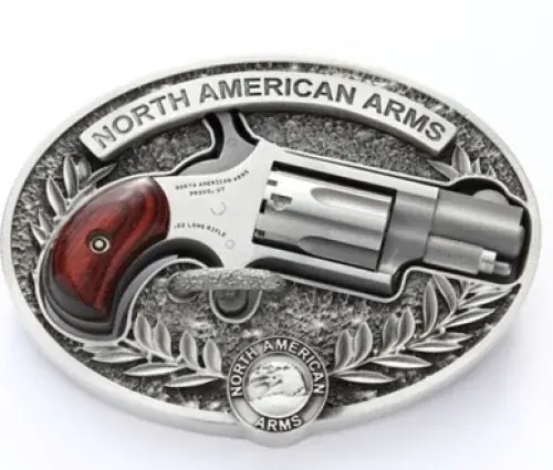 Quick Shipping - North American Arms NAA-22LR Belt Buckle Mini .22 LR Stainless Steel Revolver
