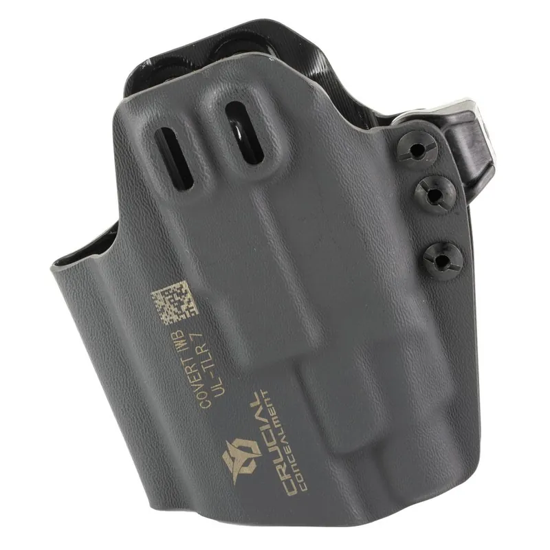 Crucial Concealment Covert IWB Universal Light Holster Universal Light Matte Black - Last Chance