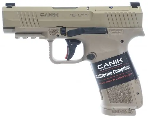 Professional Grade | Century Arms Canik METE MC9 LS California Compliant 9mm Black Slide FDE Frame Pistol
