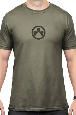 Clearance Price | Magpul Icon Logo Cotton/Polyester Short Sleeve T-Shirt Extra Large (XL) Olive Drab Heather