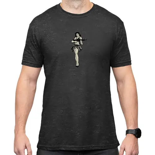 Fast Delivery | Magpul MAG1117-010-2XL Hula Girl CVC Charcoal Gray Cotton/Polyester Short Sleeve T-Shirt 2XL