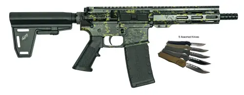 Low Price - Great Lakes Firearms GLFA GL15 Brace Bundle .300 Blackout Lichen Black Pistol