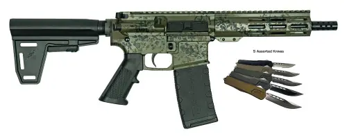 Great Lakes Firearms GL15 AR-15 Style Brace Bundle 5.56 NATO Lichen Green Pistol - Super Sale