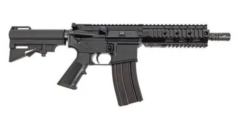 Brand New - DPMS DP-15 Kitty Kat 7.5-Inch A4 Quad Rail Car-Style Brace .223 Remington 5.56 NATO Black Pistol