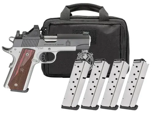 Springfield Armory 1911 Ronin AOS 4.25 9mm Satin Cerakote Pistol w/ Viridian RFX-11 Green Dot | Daily Deal