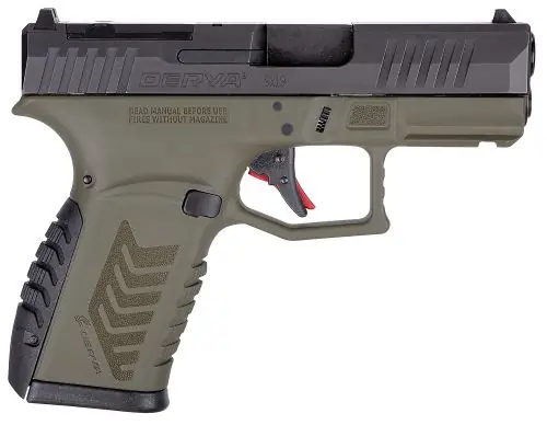 Derya DY9Z Optics Ready Threaded Barrel 9mm OD Green and Black Pistol - Trending