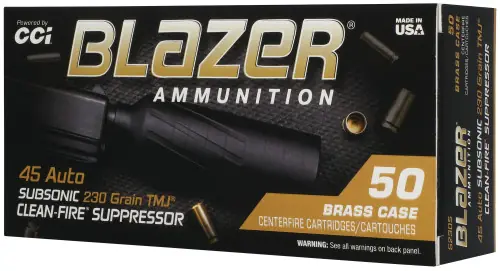 CCI Blazer Brass Clean Fire Suppressor .45 ACP - Top Rated