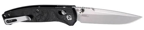 Available to Order - Hogue Mysto 24457 3.4 Clip Point Tumbled Richlite Black