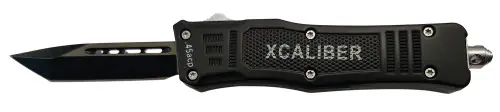 Xcaliber Knife Company 45 ACP Small 2.75" OTF Tanto Plain 440C SS Blade 3.91" Steel Handle | This Week Only