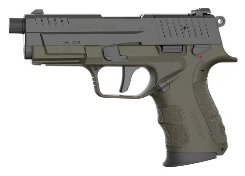 Retay USA RXP22 Optic Ready Threaded Barrel .22 LR Black Cerakote Slide and OD Green Cerakote Polymer Frame Pistol - Popular Pick