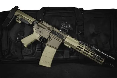 Shark Coast Tactical SCC05950KGRAS-P 10.5-Inch AR-Pattern 5.56 NATO Two-Tone Green Pistol - Super Sale