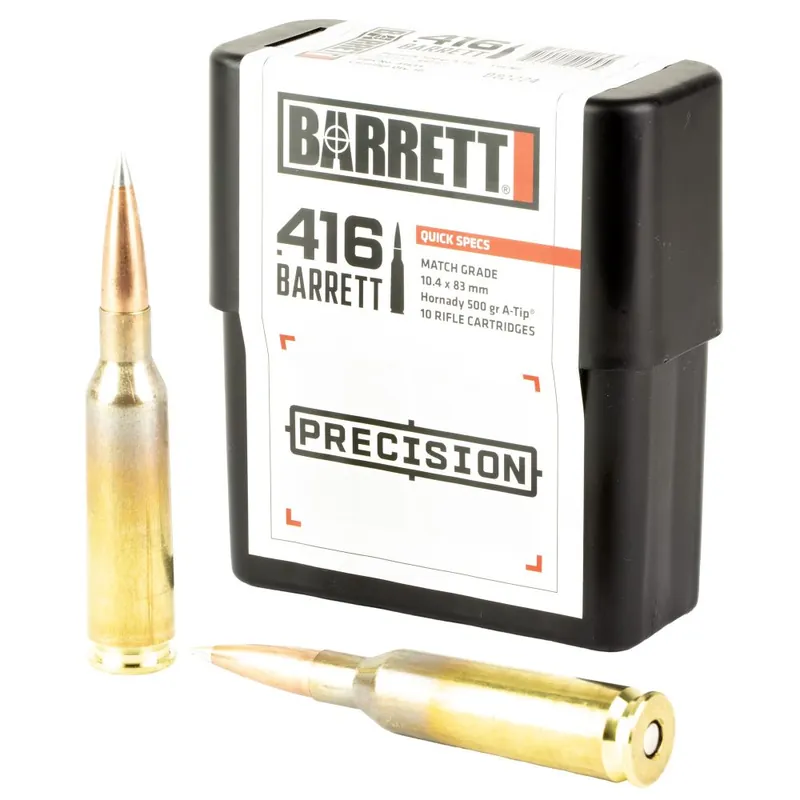 Barrett Precision Ammo 500 Grain Hornady A-Tip Match .416 Barrett - Hassle-Free Returns