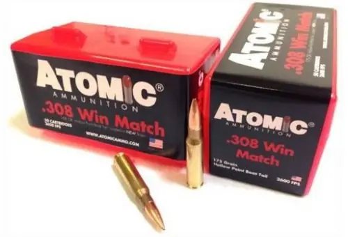 Atomic Boat Tail Hollow Point .308 Win 7.62x51 NATO | Professional Grade