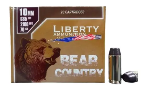 In Stock - LIB AMMO BEAR COUNTRY 10MM 70GR 20/10