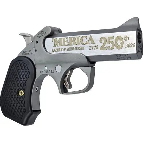 Bond Arms Cyclops 'Merica Edition .45-70 Govt. Stainless/Silver Derringer - New Product
