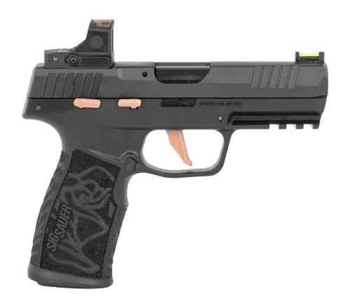 SIG Sauer P322 ROSE Compact .22 LR Matte Black with Rose Gold Accents Pistol w/ ROMEO-RS ROSE - Express Delivery