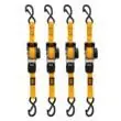 GSM 1x10 Retractable Ratchet Straps Orange 4 Pack | Buy Direct