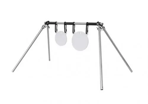 Birchwood Casey AR500 Gong Hanger Kit 3/8" 8" & 10" Bright White Powder Coat - Special Deal